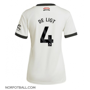 Billige Fotballdrakt Manchester United Matthijs de Ligt #4 Replika Tredjedrakt Dame 2024-25 Kortermet